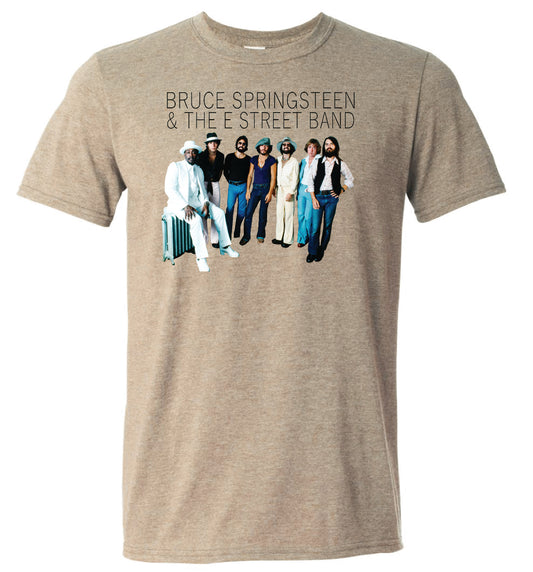 Unisex "Born to Run" Limited Edition Tan T-Shirt Featuring The E Street Band