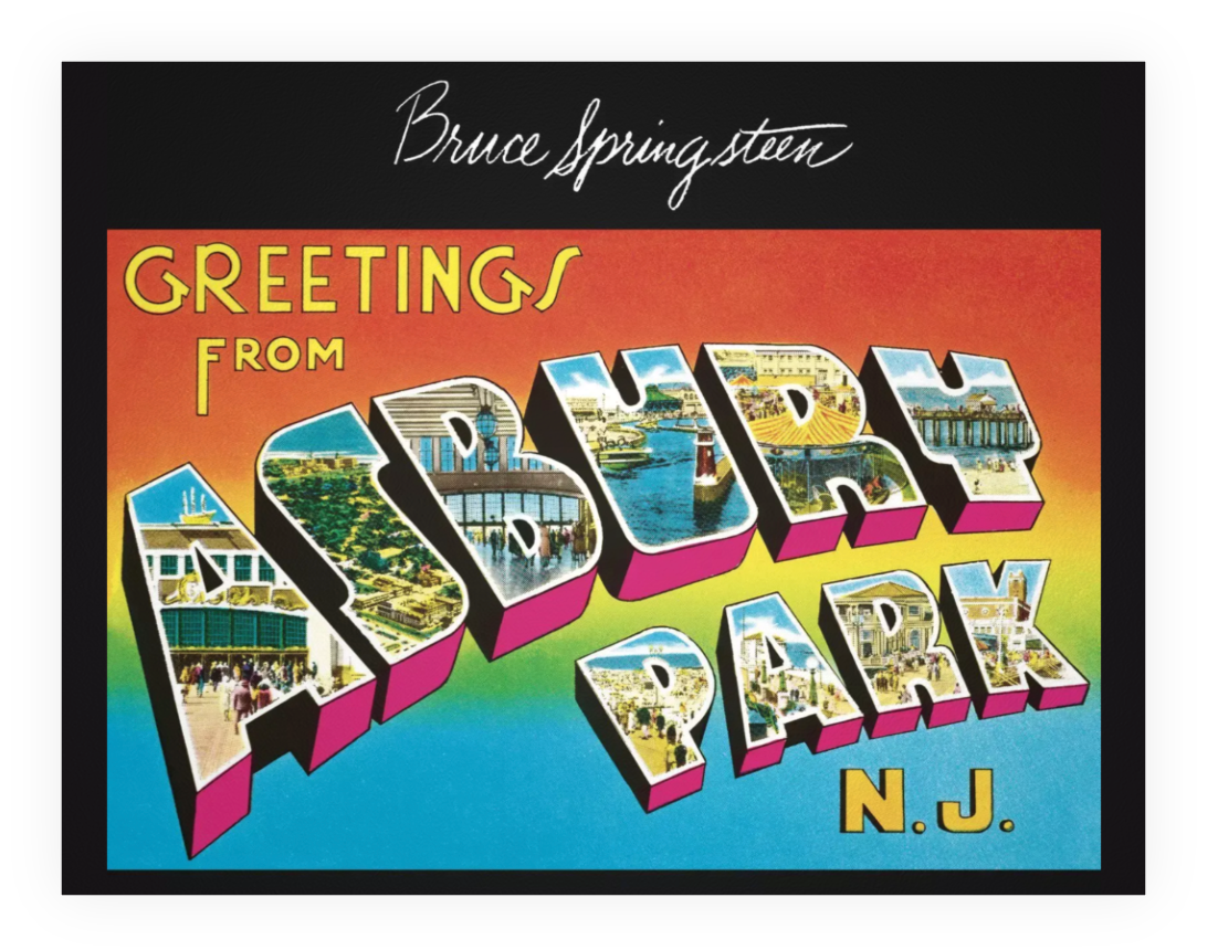 Greetings from Asbury Park Postcard – Bruce Springsteen Archives Greetings from Asbury Park Postcard – Bruce Springsteen Archives