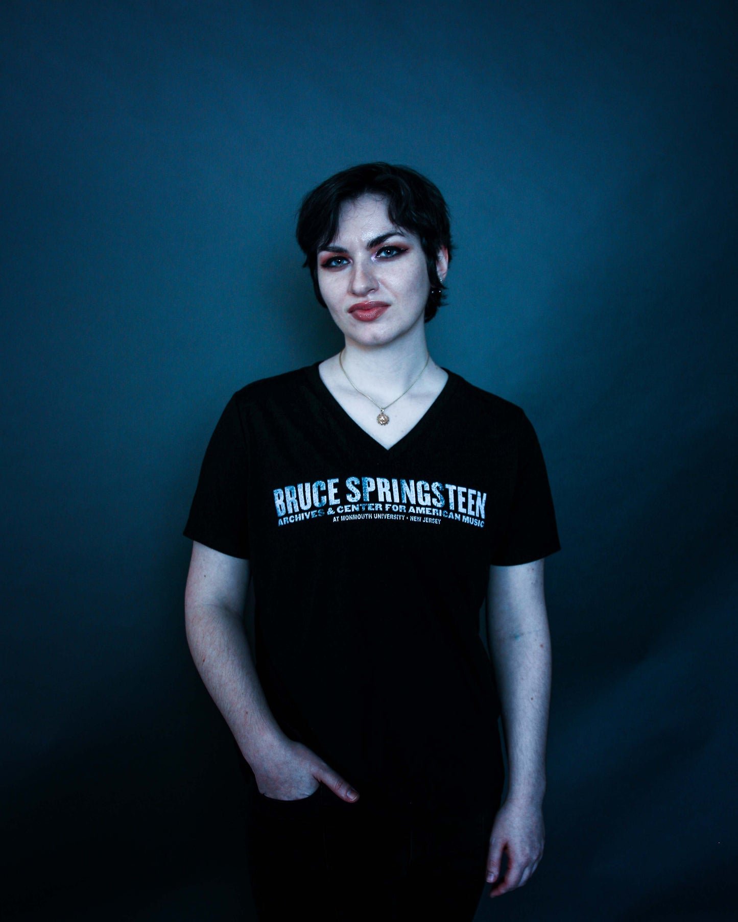 Bruce Springsteen Archives & Center for American Music Ladies V Neck T-shirt