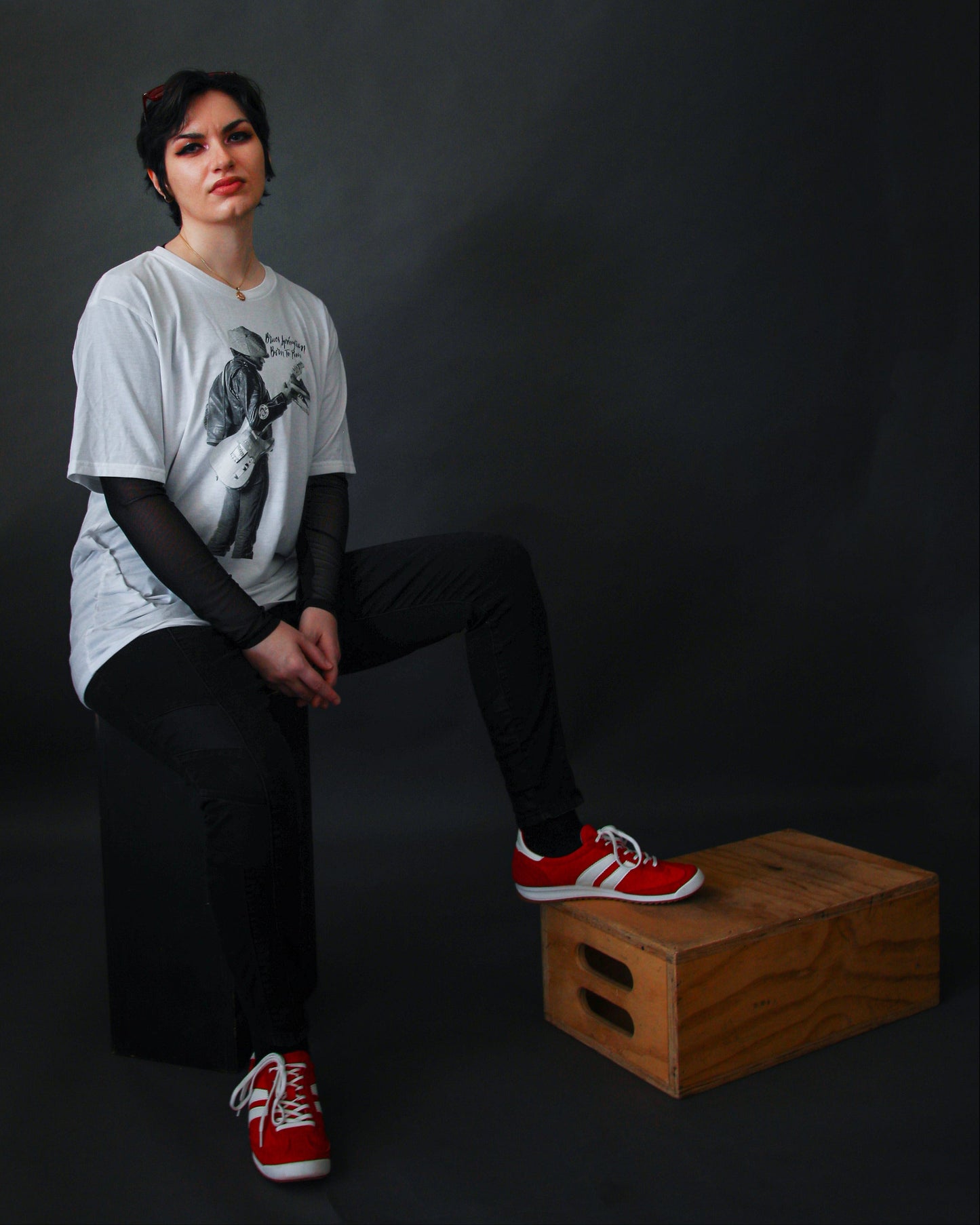 Unisex "Born to Run" Limited Edition White T-Shirt Featuring Bruce Springsteen