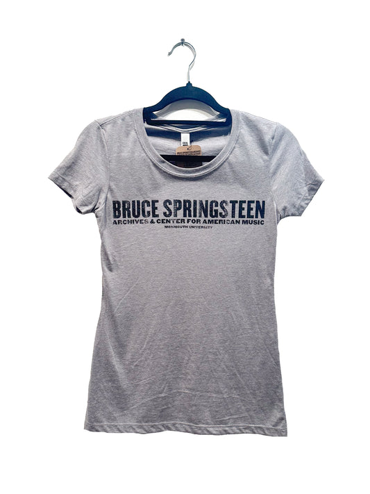 Bruce Springsteen Archives and Center for American Music Ladies T-Shirt (Grey)
