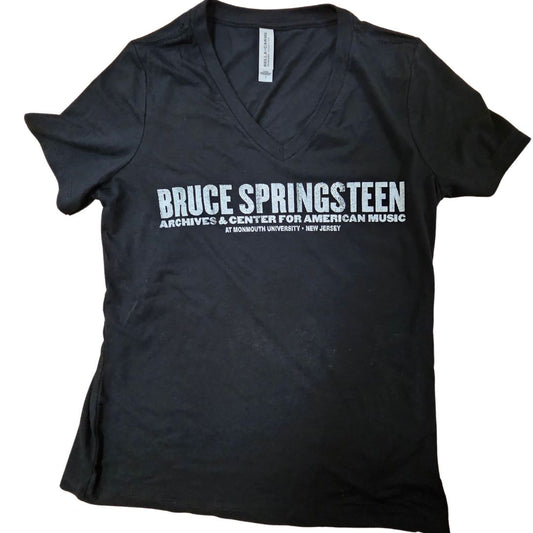 Bruce Springsteen Archives & Center for American Music Ladies V Neck T-shirt